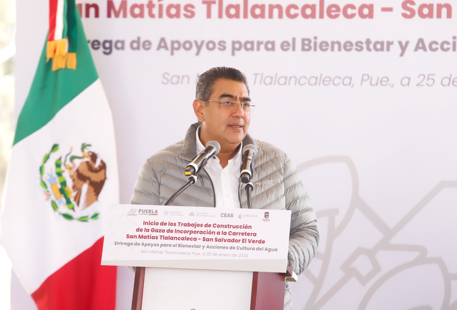 Sergio Salomón recalca trabajo sin distingos partidistas durante el inicio de rehabilitación