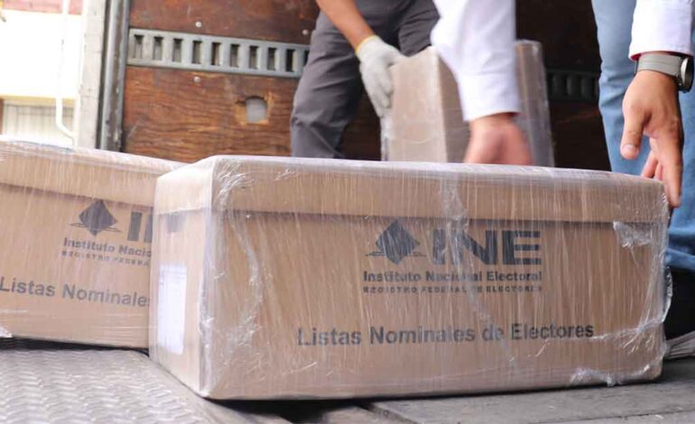 Llegan a Puebla listas nominales para elecciones