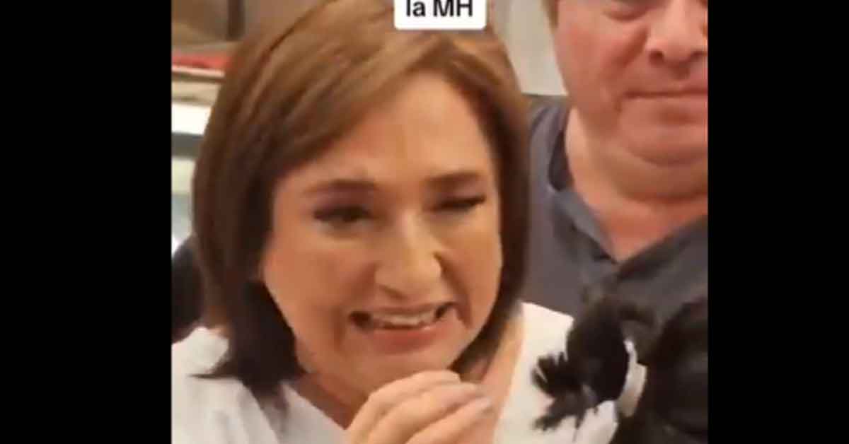 Avientan limón a cara de Xóchitl Gálvez en mercado de CDMX