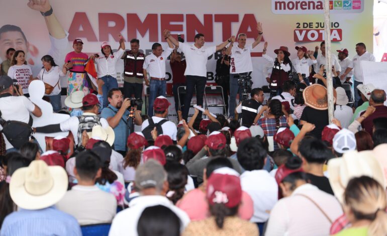 La seguridad es lo primero en Santo Tomás Chautla, coinciden Armenta y Chedraui
