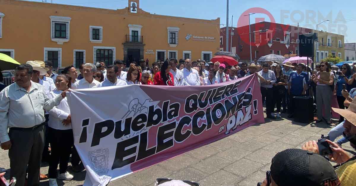 Exigen PRI, PAN y PRD que Sergio Salomón garantice paz en Puebla