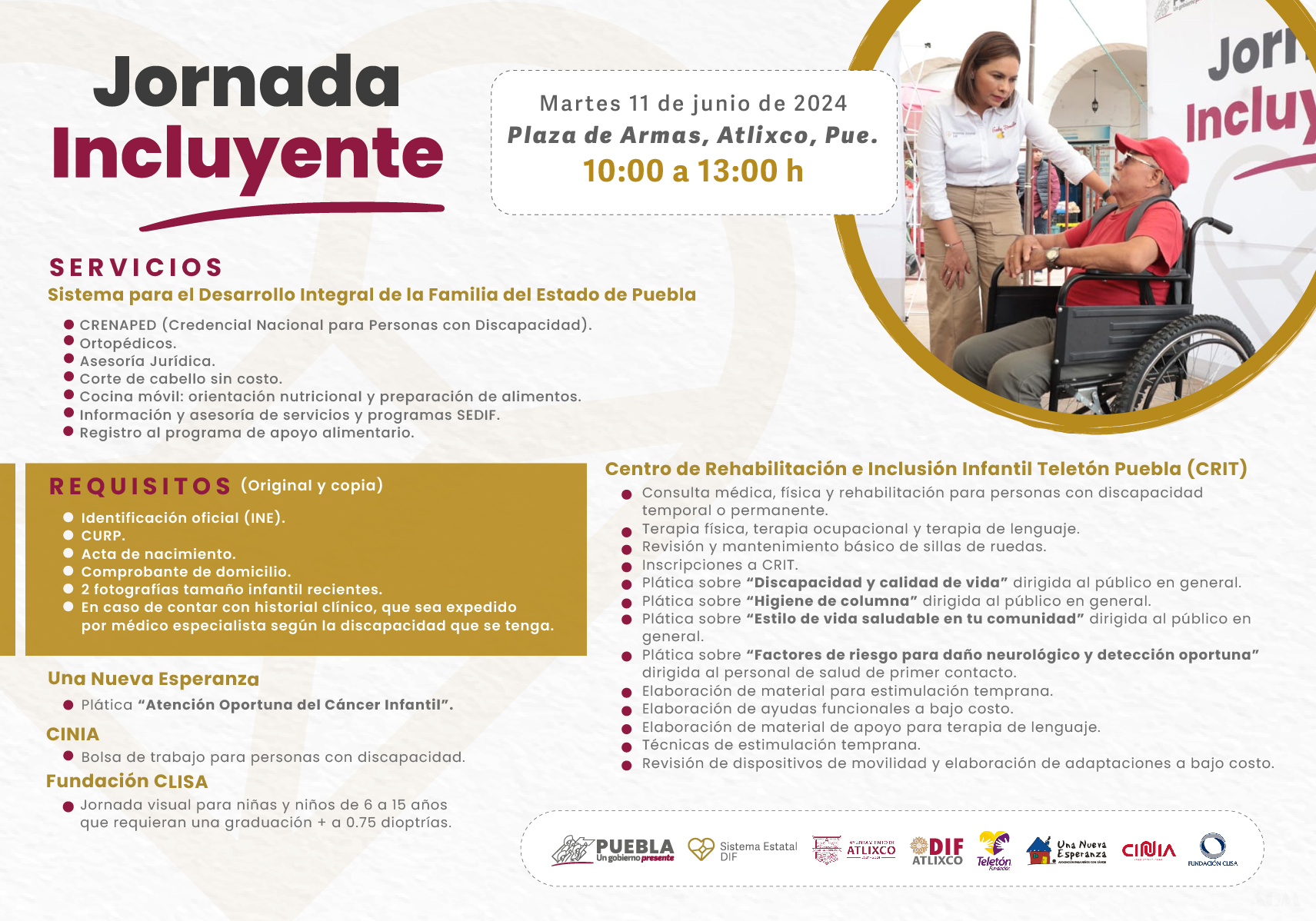 Anuncia SEDIF Jornada Incluyente en Atlixco