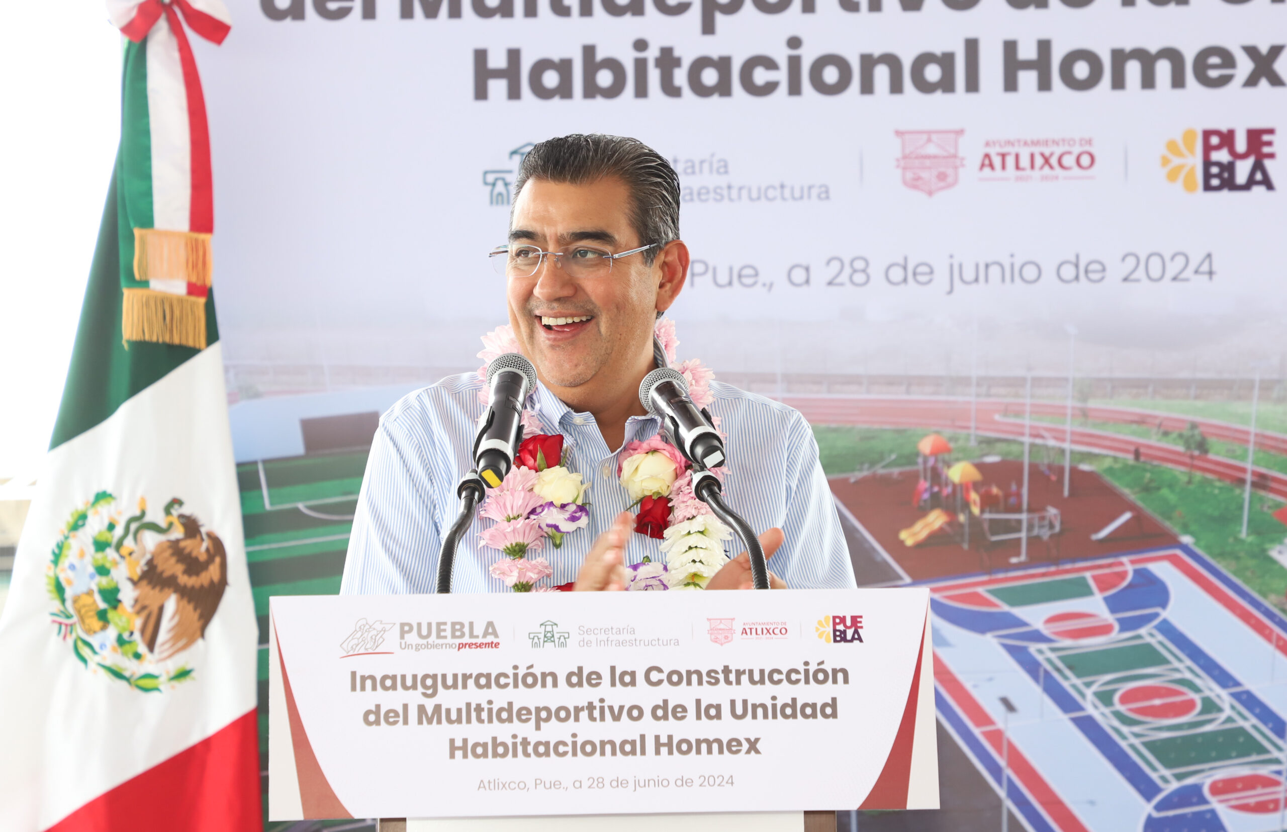 Impulsa gobierno de Puebla sana convivencia en la sociedad; inaugura Multideportivo en Atlixco