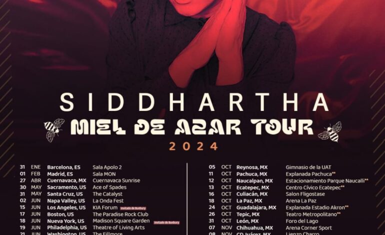 Siddhartha regresa a Puebla con su nueva gira «Miel de Azar Tour»