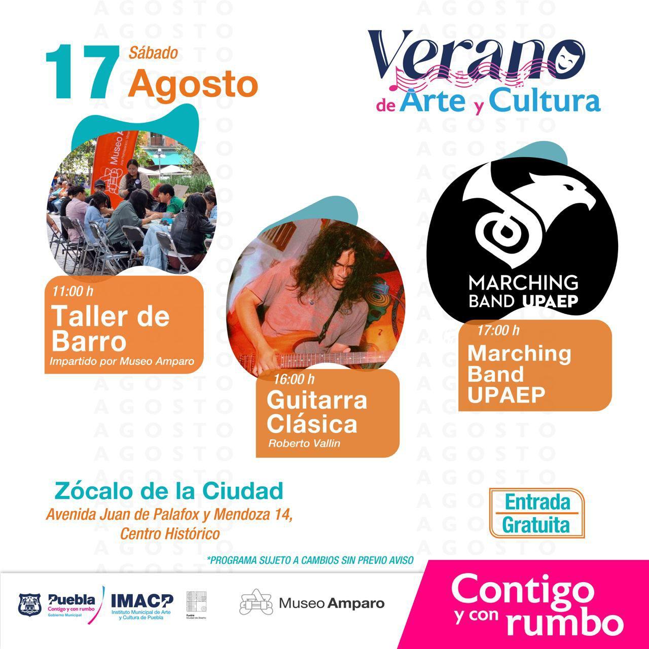 Alista Ayuntamiento de Puebla cartelera cultural para fin de semana