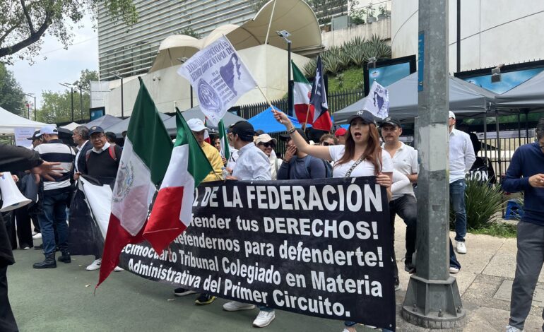 Llevan trabajadores del PJ protesta al Senado