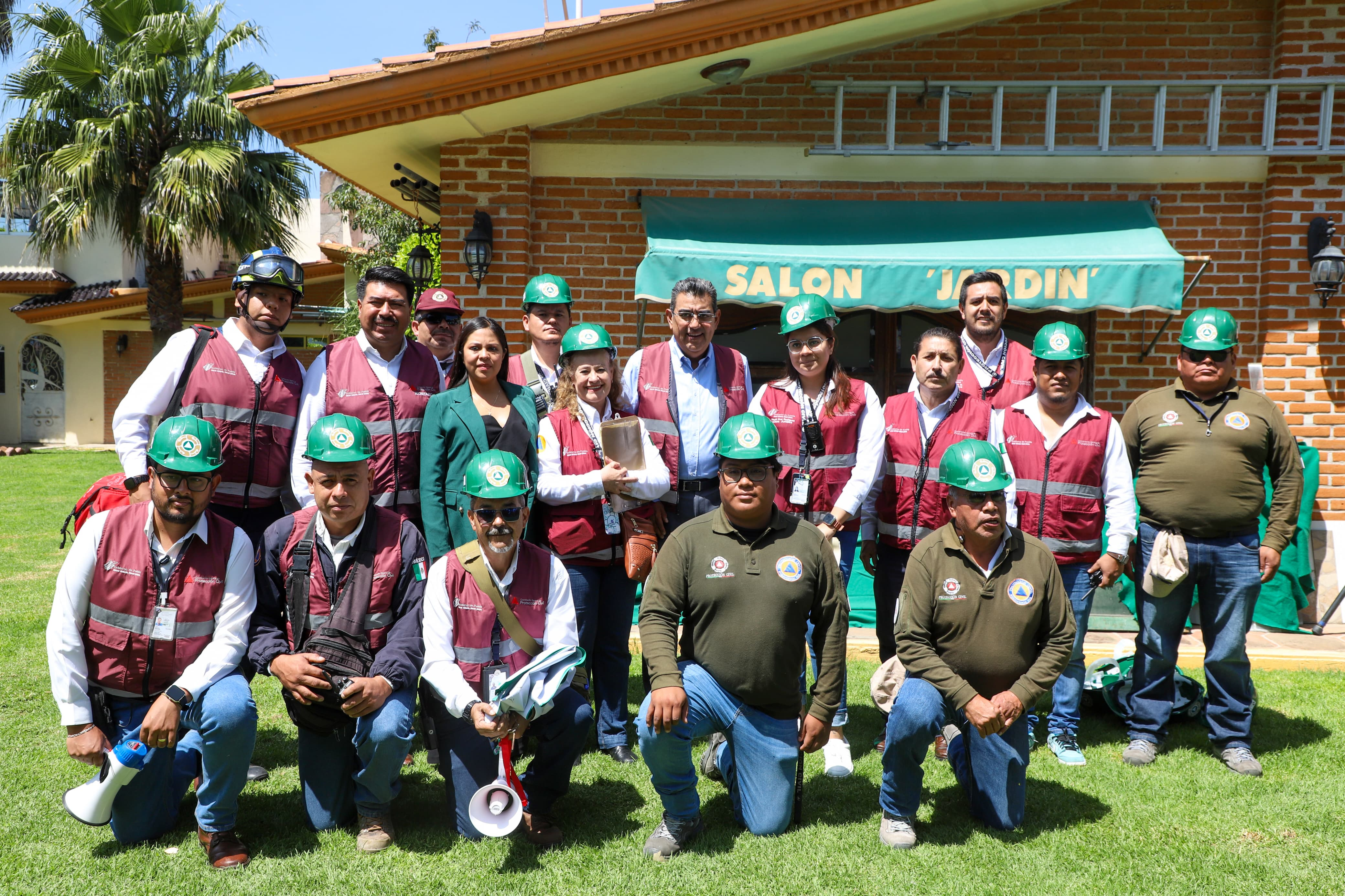En Huejotzingo, Sergio Salomón encabeza Simulacro Nacional 2024