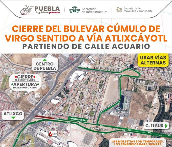Cierran Cúmulo de Virgo, por obras