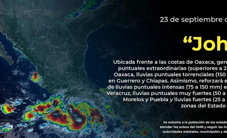 Tormenta tropical John afectará Oaxaca: detalles y recomendaciones