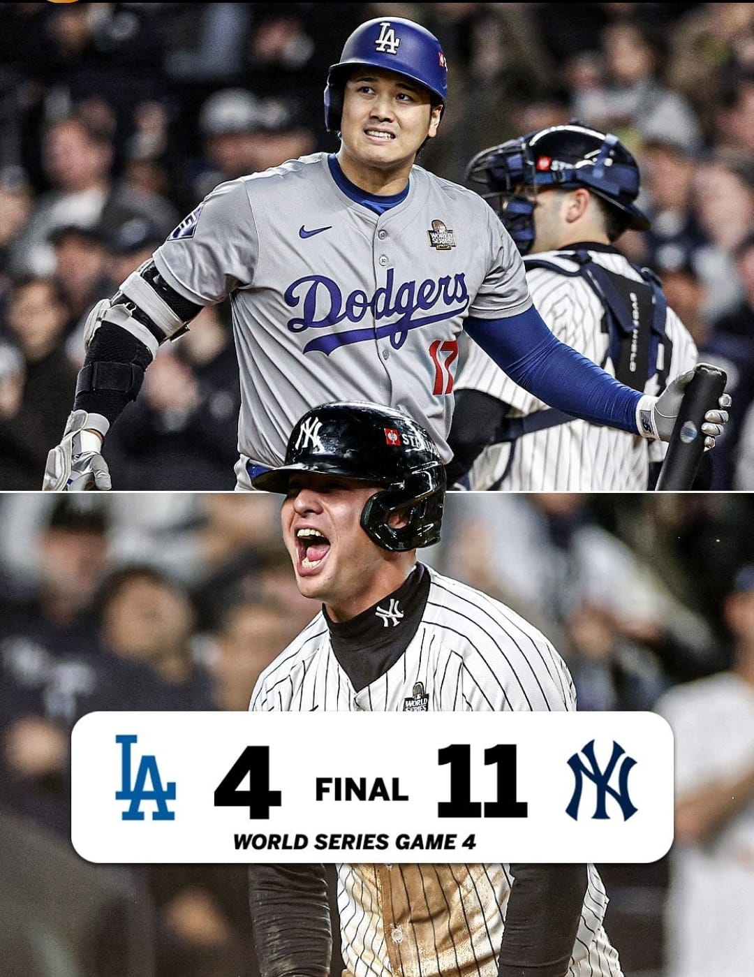 Yankees respiran al ganar en casa 11 – 4 y alargan la serie a un quinto juego