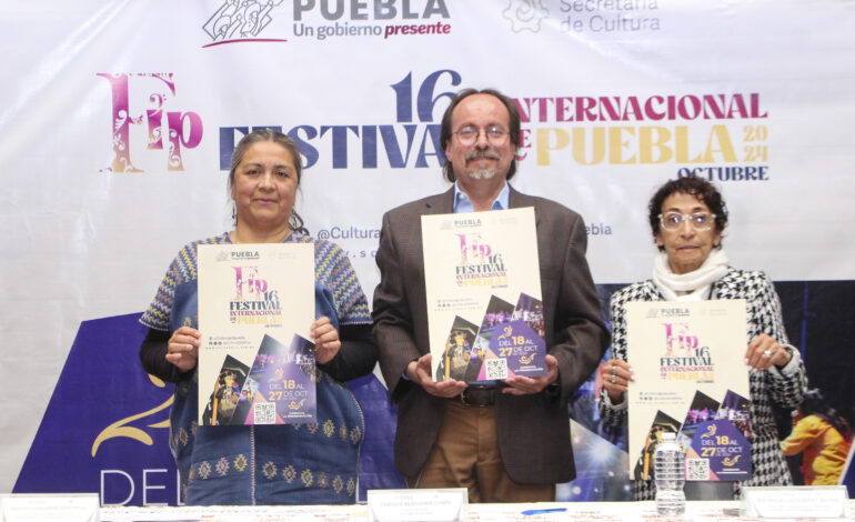 Presenta Cultura “Festival Internacional de Puebla”; contempla más de 75 actividades gratuitas
