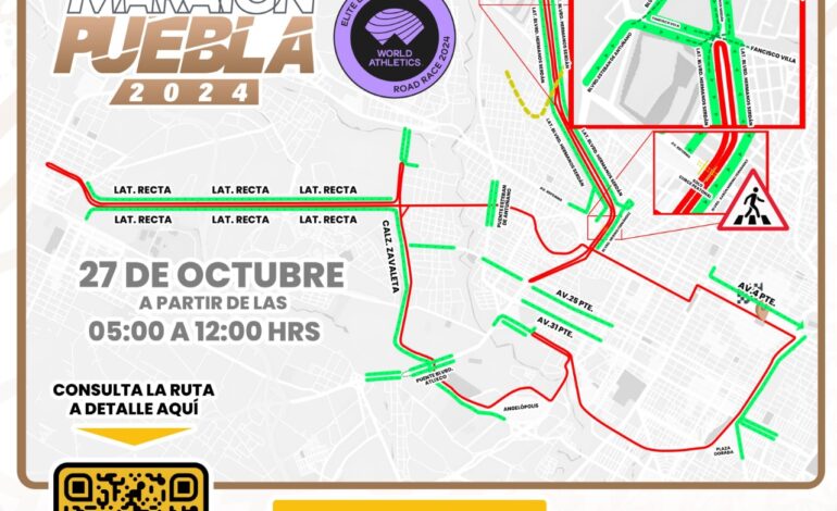 Todo listo para el Maratón de Puebla qué se llevará a cabo este domingo 27 de octubre