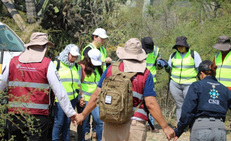 Realiza Gobierno del Estado búsqueda de personas desaparecidas en Ajalpan