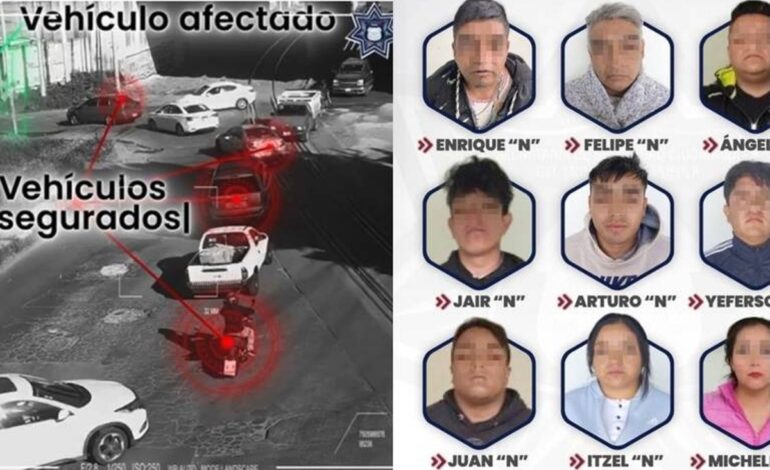 Detienen a 9 ladrones de transporte de carga