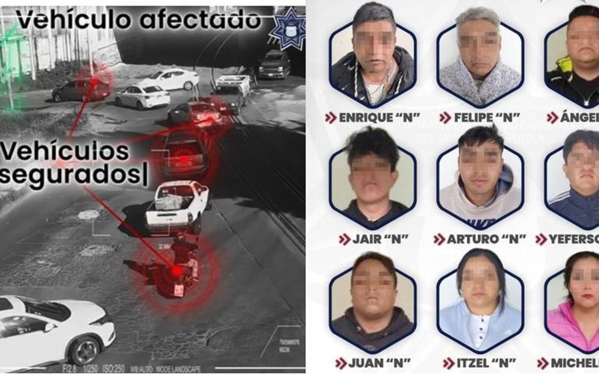 Detienen a 9 ladrones de transporte de carga