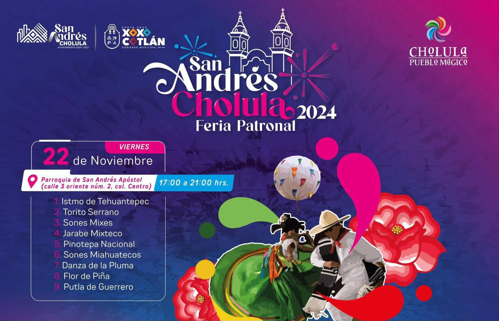 ¡Arranca la Feria Patronal de San Andrés Cholula 2024!