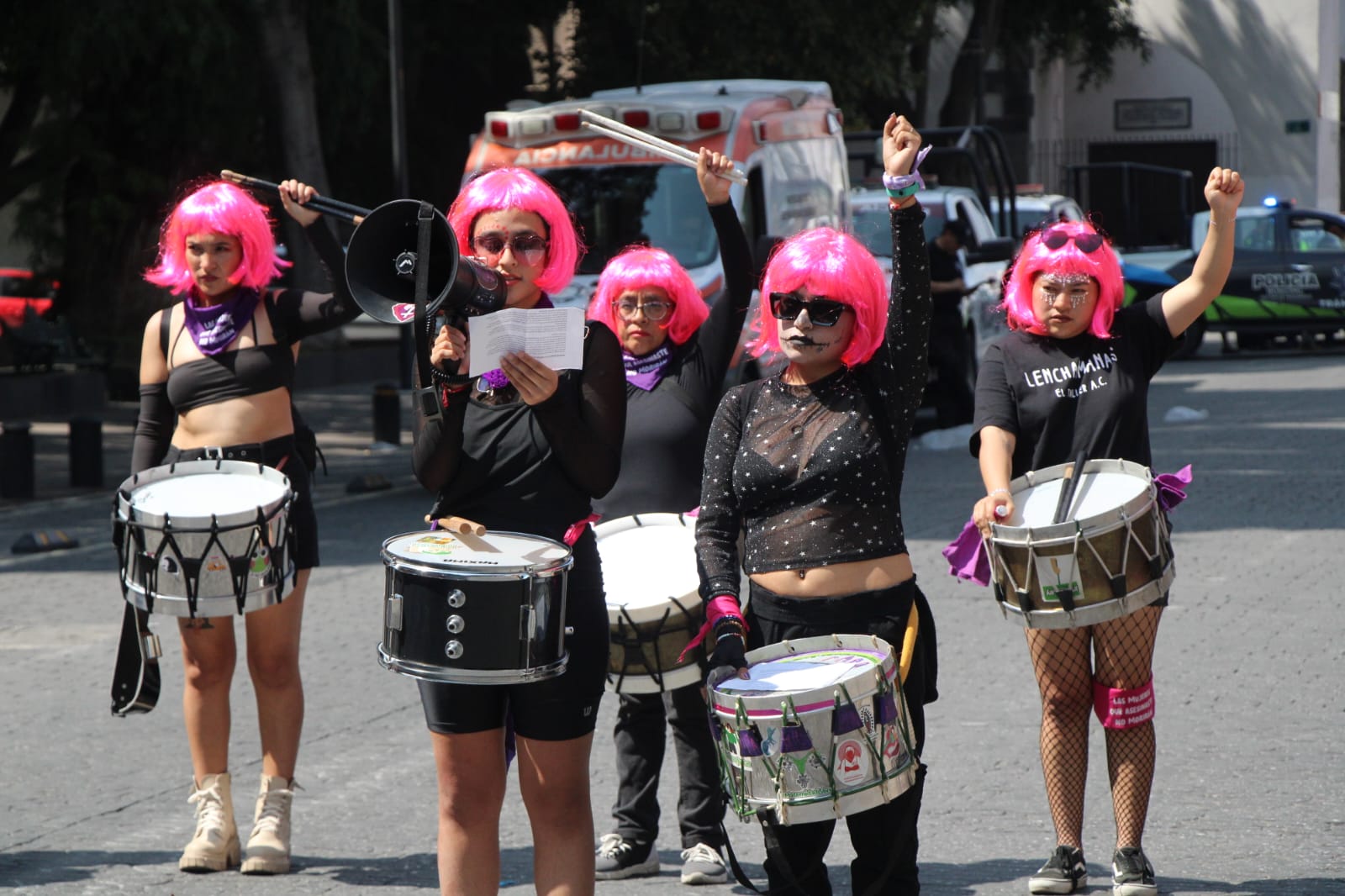 Feministas realizan la 14 Marcha de las Putas en Puebla