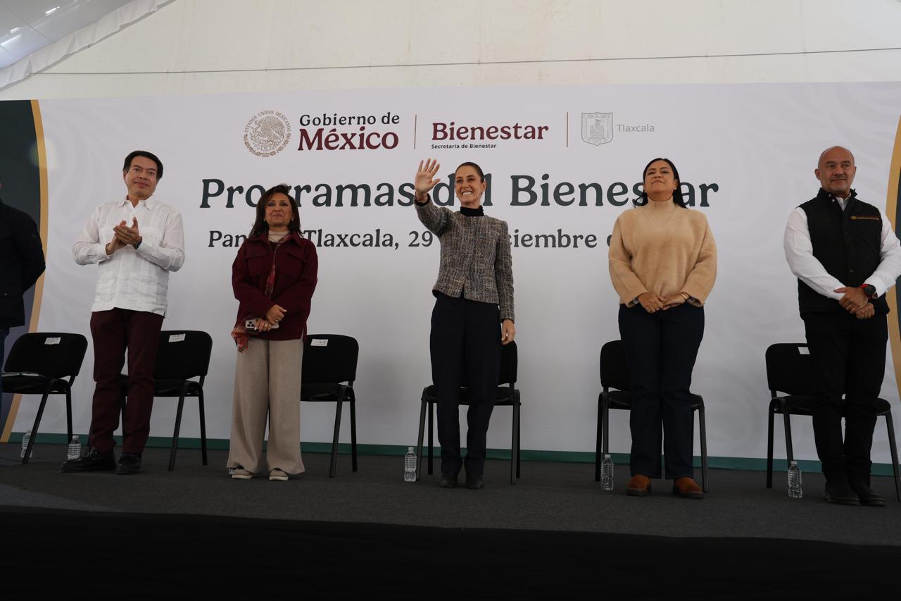 Anuncia presidenta Sheinbaum en Tlaxcala construcción de campus del IPN y de la Universidad Nacional Rosario Castellanos