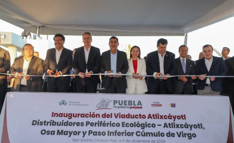 Entrega gobernador “Viaducto Atlixcáyotl”, que mejora conectividad en zona metropolitana
