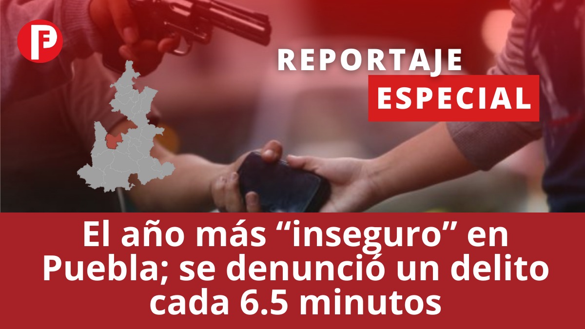 2024: El año más “inseguro” en Puebla; se denunció un delito cada 6.5 minutos