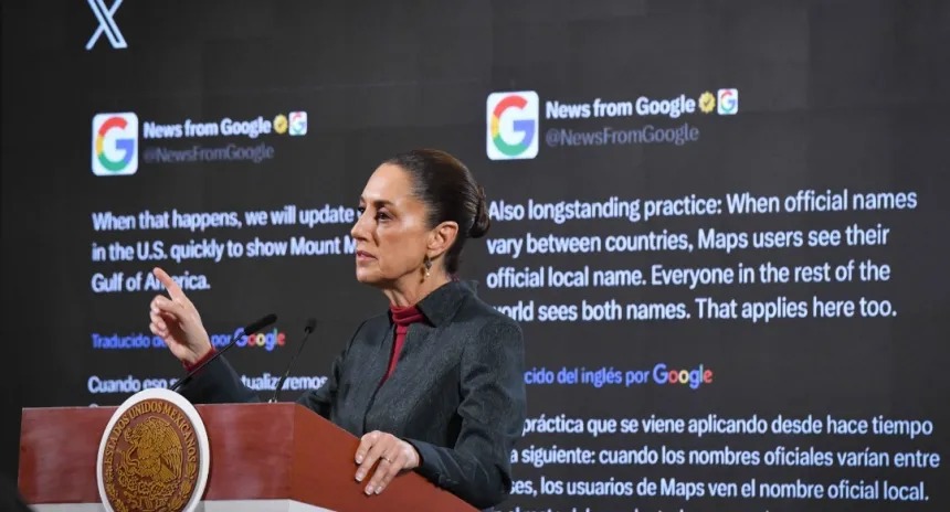 Sheinbaum mandará una carta a Google por el cambio de nombre al Golfo de México