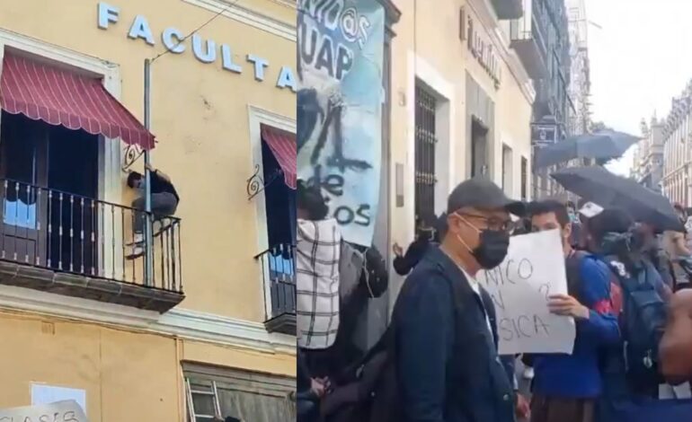 Estudiantes toman la Facultad de Filosofía y Letras de la BUAP