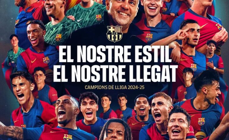 ¡Barcelona conquista su 28va Liga tras ganarle al Espanyol!🏆🔵🔴