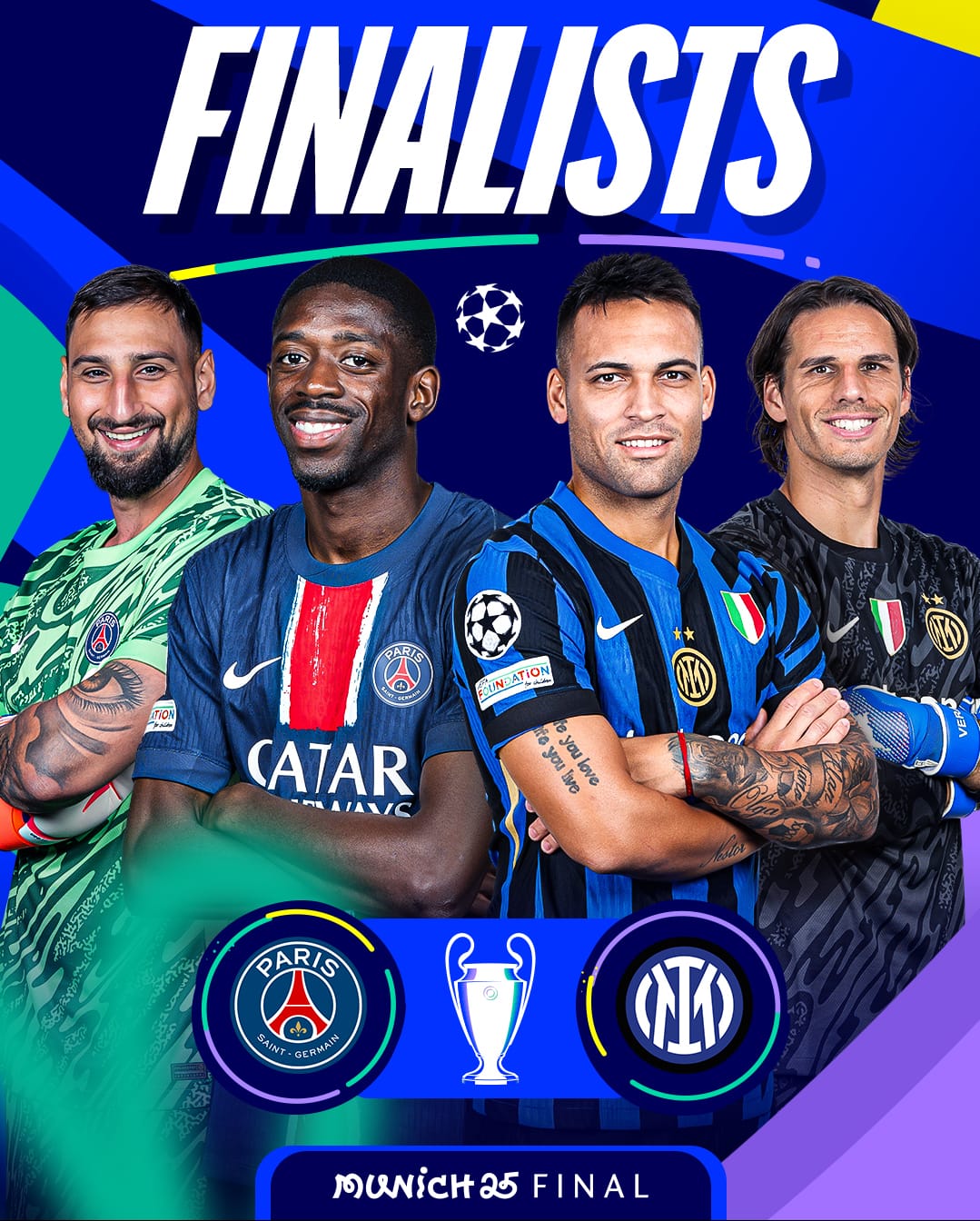 Habemus final de Champions: Inter vs PSG se enfrentarán en Munich por la orejona