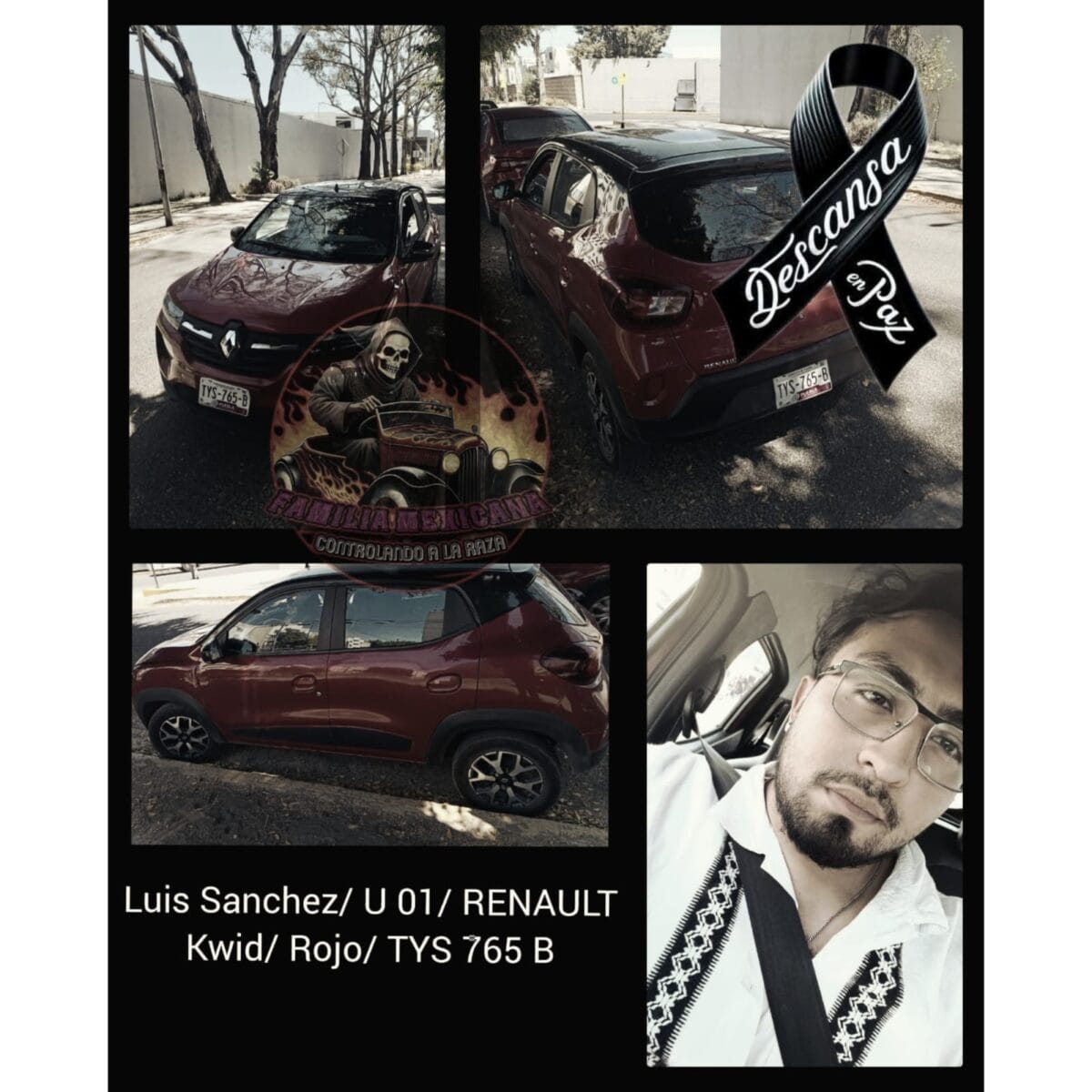 Caravana de conductores de Uber despide a Luis Sánchez, fallecido en el Periférico Ecológico