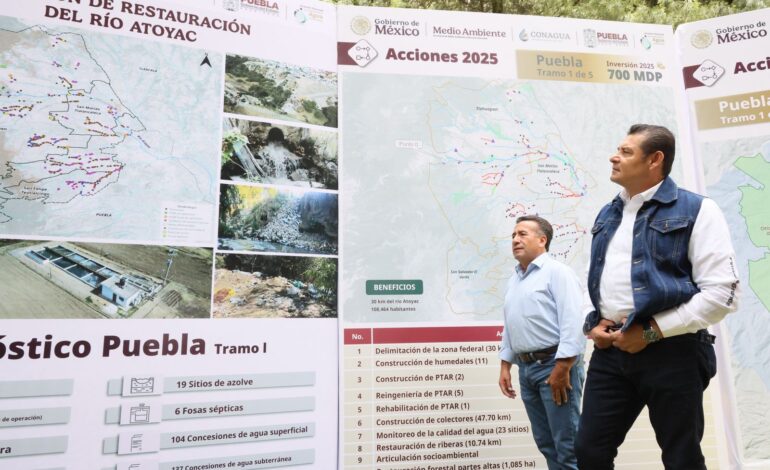 Gobierno de Puebla y CONAGUA impulsan acciones en el nacimiento del Río Atoyac