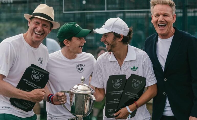 Juanpa Zurita y Tom Holland brillan juntos en el primer Pádel Classic en Londres