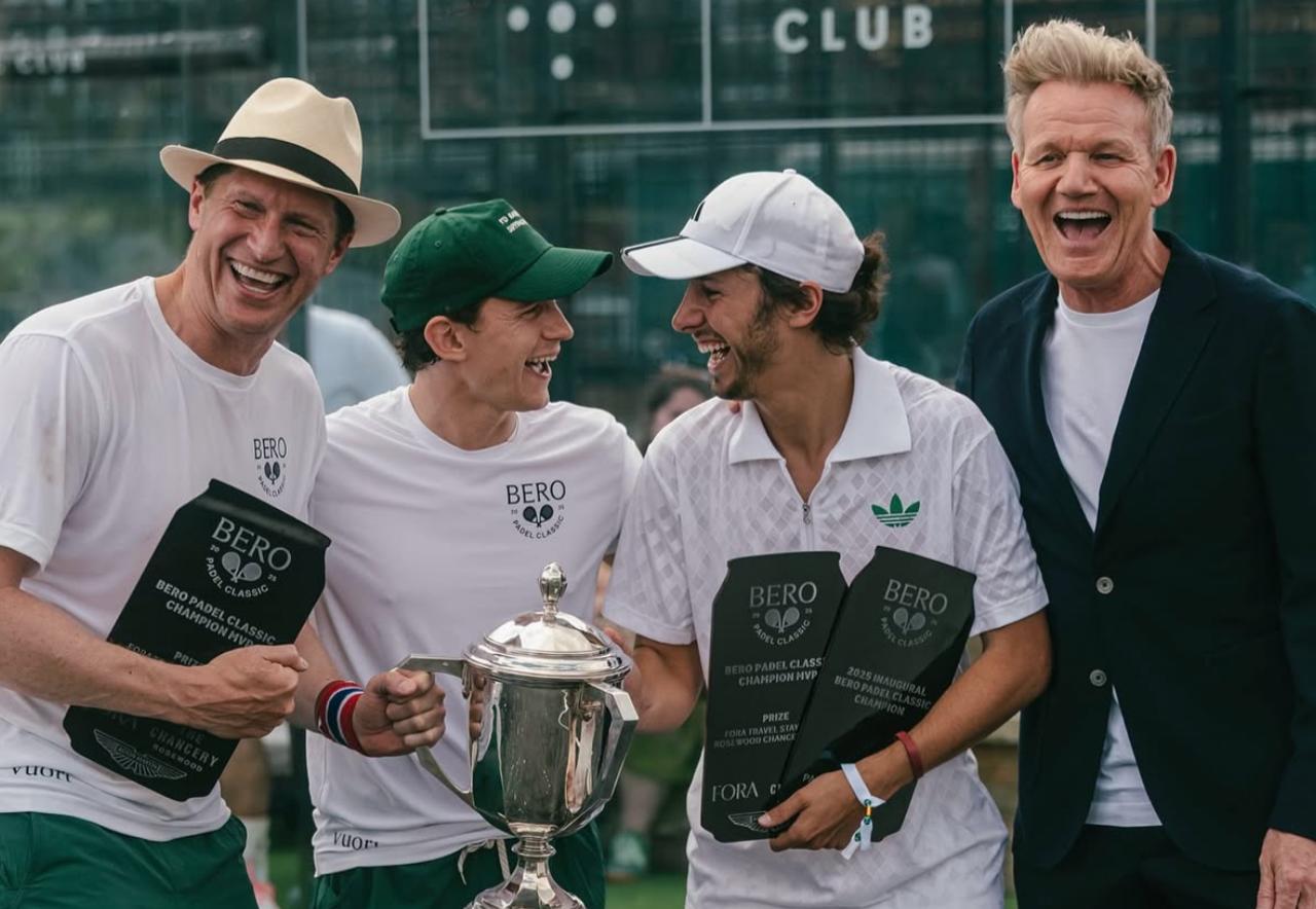 Juanpa Zurita y Tom Holland brillan juntos en el primer Pádel Classic en Londres