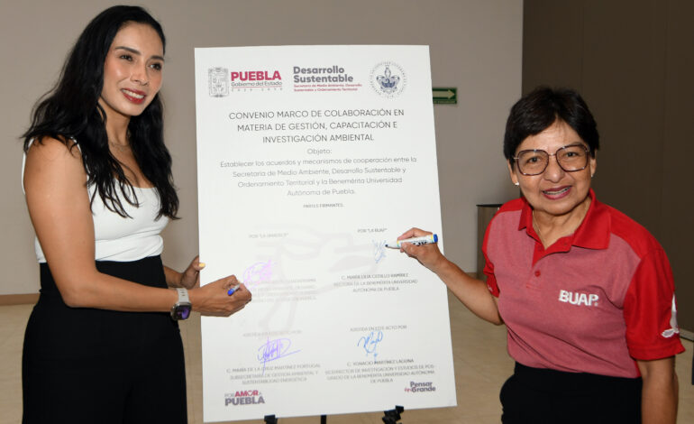 Encabeza la Rectora Lilia Cedillo firma de convenio con la SMADSOT del estado