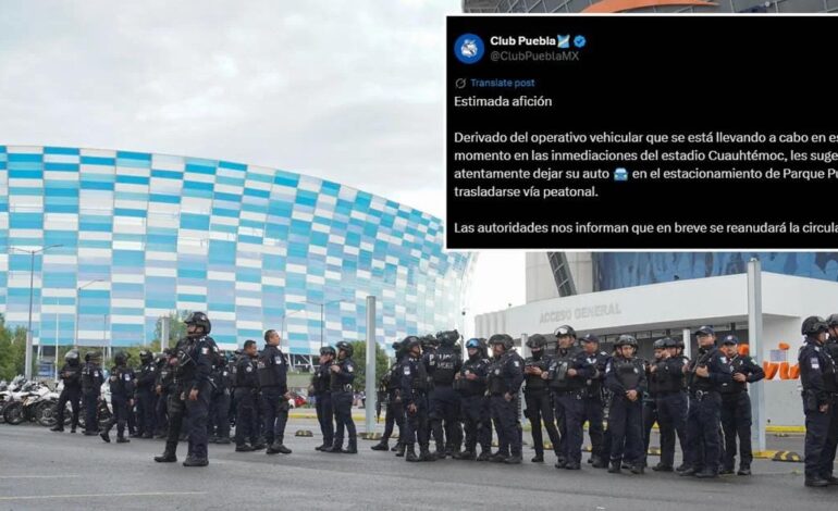 Club Puebla pide a la afición evitar estacionarse en el Cuauhtémoc tras balacera entre ambulantes