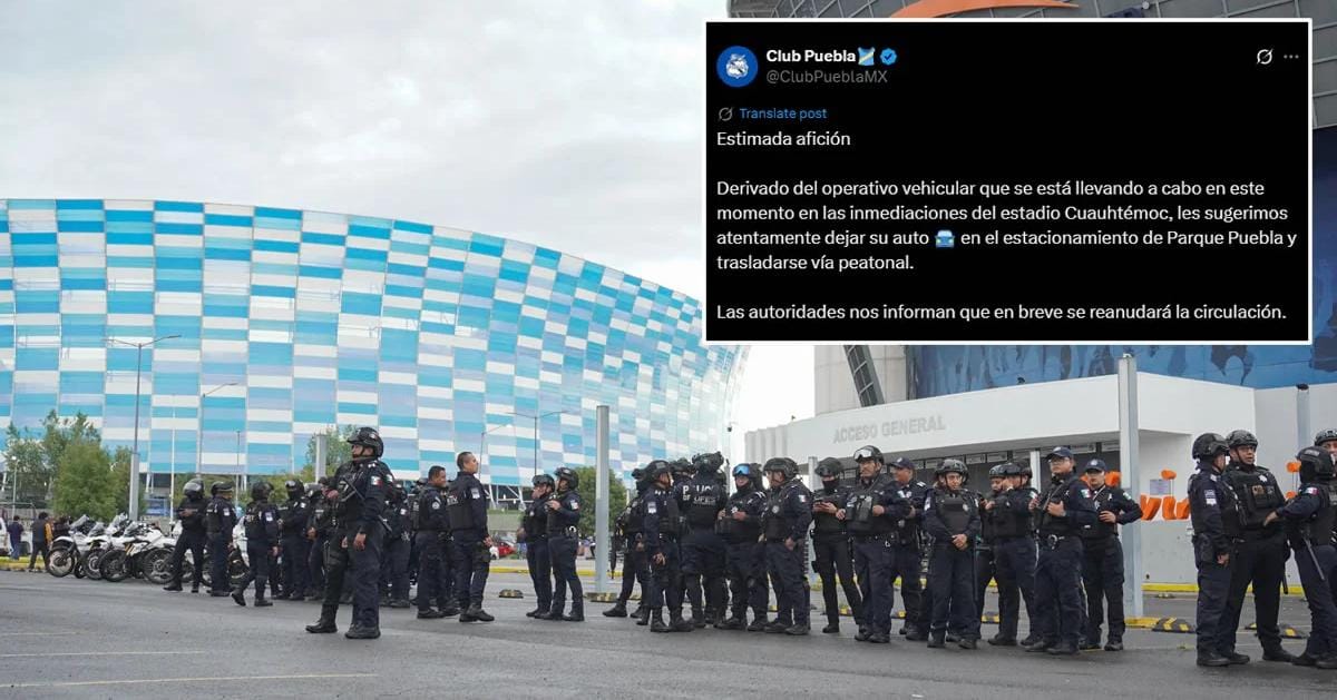 Club Puebla pide a la afición evitar estacionarse en el Cuauhtémoc tras balacera entre ambulantes