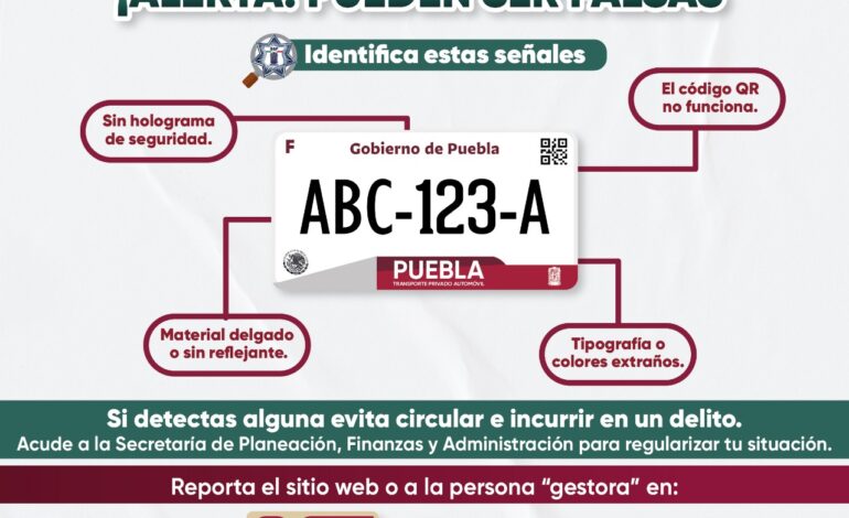 Alerta SSP sobre riesgos por tramitar placas de circulación con “gestores”