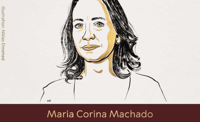 María Corina Machado recibe el Premio Nobel de la Paz 2025