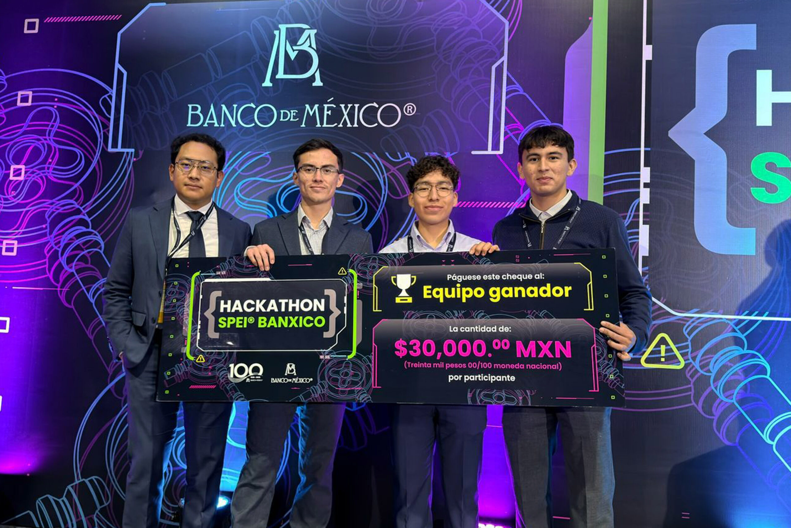 Estudiantes de Computación de la BUAP ganan en “Hackathon SPEI® Banxico”