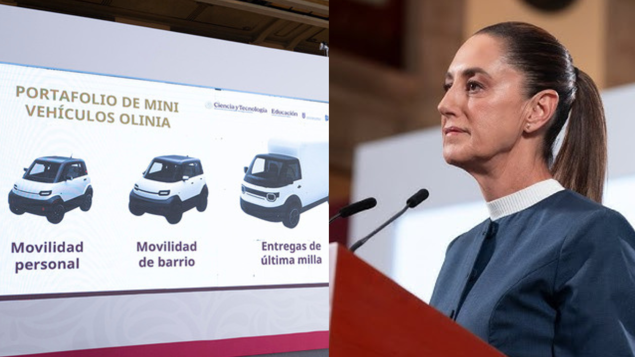 Sheinbaum destaca avances del auto eléctrico mexicano Olinia y reconoce el trabajo de jóvenes investigadores.