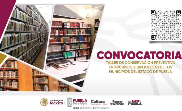 Taller Estatal de Conservación Preventiva busca dignificar archivos y bibliotecas municipales