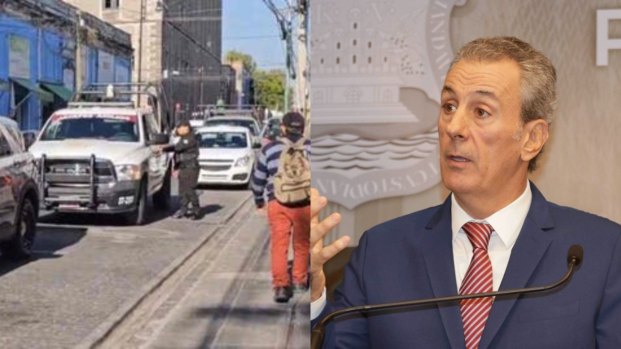 Reporteros de Imagen Televisión fueron agredidos por franeleros en el Centro Histórico de Puebla