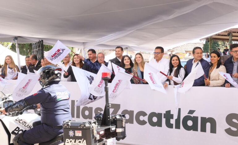 Con nuevas patrullas, gobierno estatal refuerza seguridad en Zacatlán