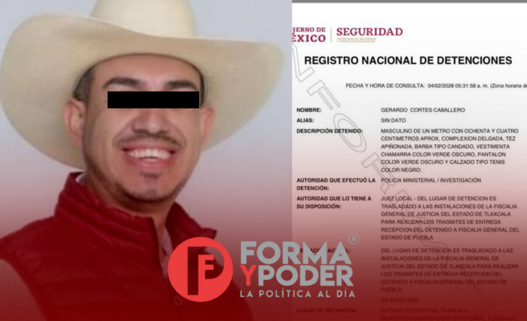 El exalcalde de Cuautempan, Gerardo Cortés Caballero, fue detenido tras 9 meses prófugo