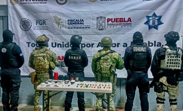 Fuerzas de seguridad efectúan revisión en penal de San Pedro Cholula