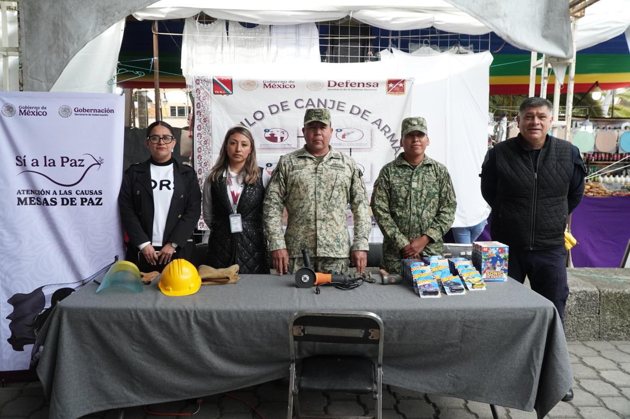 Coordinación interinstitucional promueve campaña de desarme en Huauchinango
