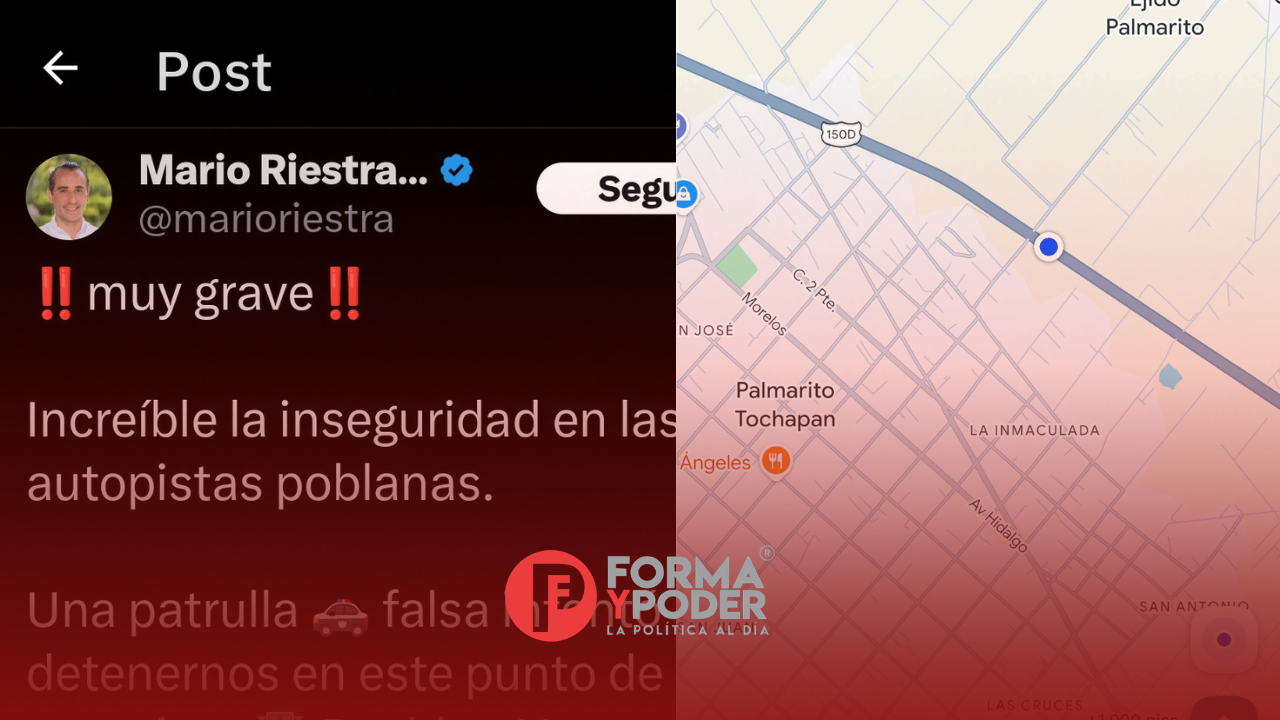 Dirigente del PAN en Puebla denuncia intento de asalto por patrulla falsa en la autopista Puebla–Veracruz