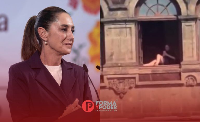 Mujer que aparece en video tomando el sol en Palacio Nacional ha sido sancionada, confirma Sheinbaum