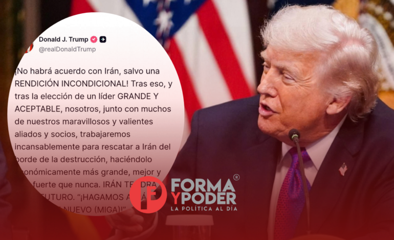 Trump descarta acuerdos con Irán y exige su rendición incondicional
