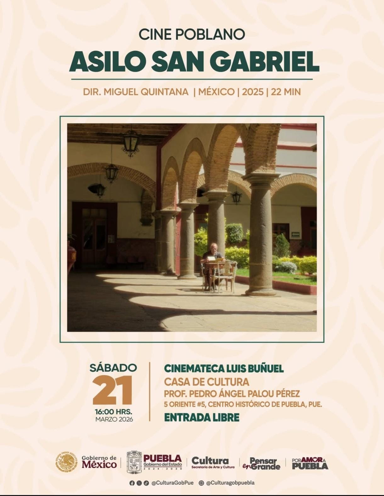 Puebla impulsa el cine local con proyección de «Asilo San Gabriel» en la Cinemateca Luis Buñuel