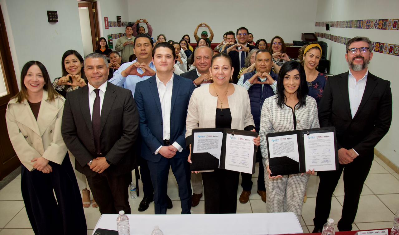 Firman convenio de colaboración la Secretaría de Bienestar y la CDH Puebla